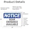 Signmission Rear Entrance Available, 7 in W x Rectangle, Vinyl Decal OS-2PACK-NS-D-57-L-17989 - alternate 6